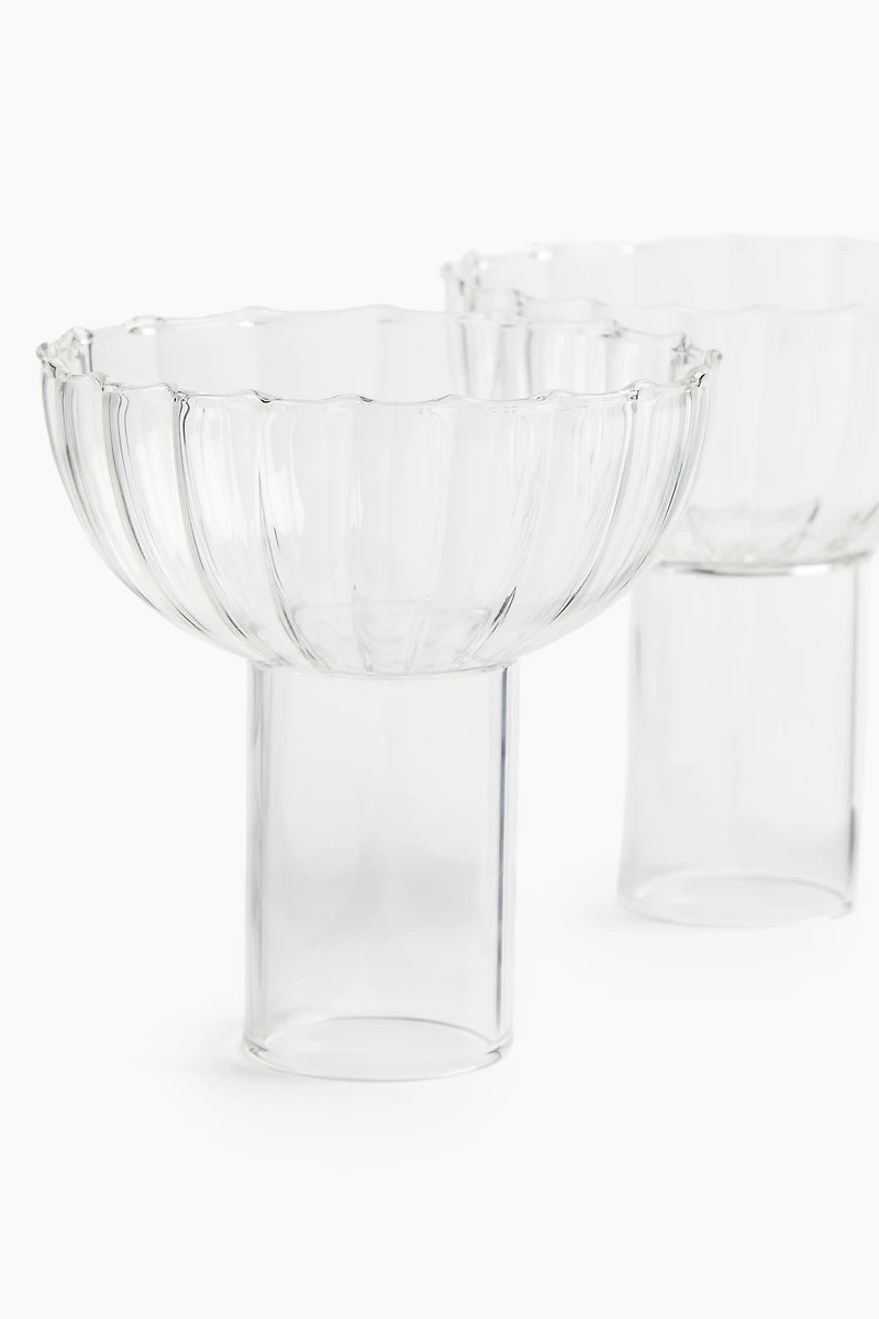 2-Pack Fluted Glass Coupes