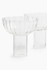 2-Pack Fluted Glass Coupes