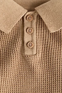 Fine-Knit Polo Shirt