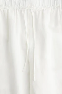 Pantalon en lin mélangé avec cordon de serrage