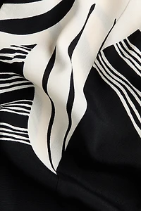 Crêpe Dress with Godet Pleats