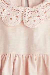 Jersey Dress with Collar