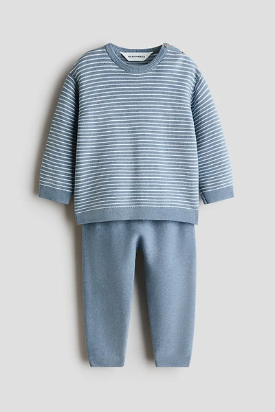 Ensemble 2 pièces en fin tricot de coton