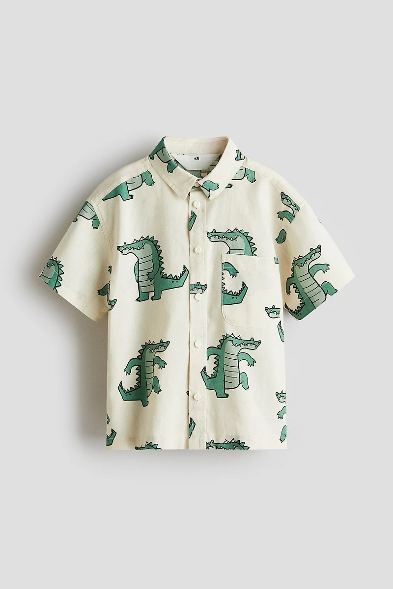 Chemise en lin mélangé