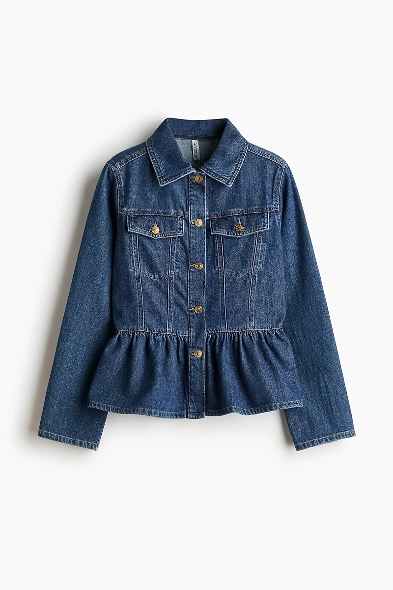 Denim Peplum Jacket