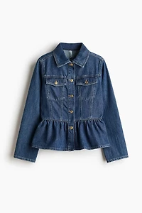 Denim Peplum Jacket