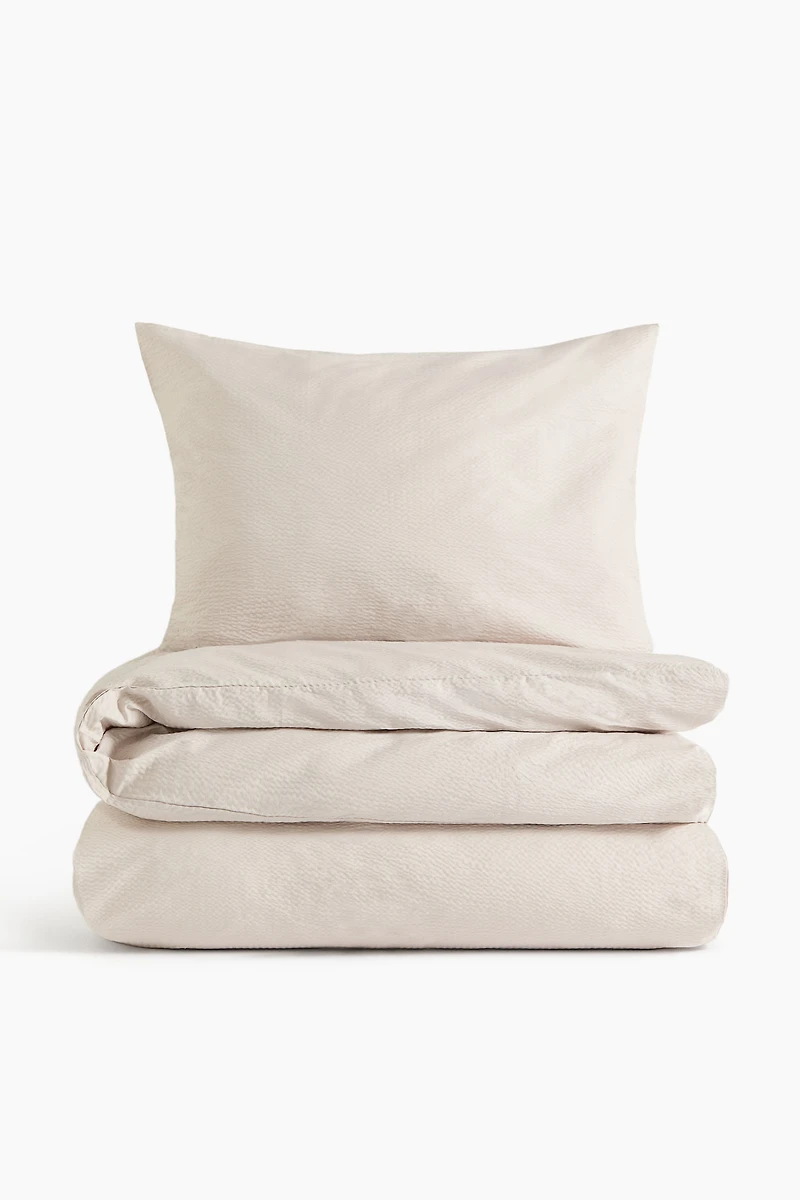 Seersucker Twin Duvet Cover Set