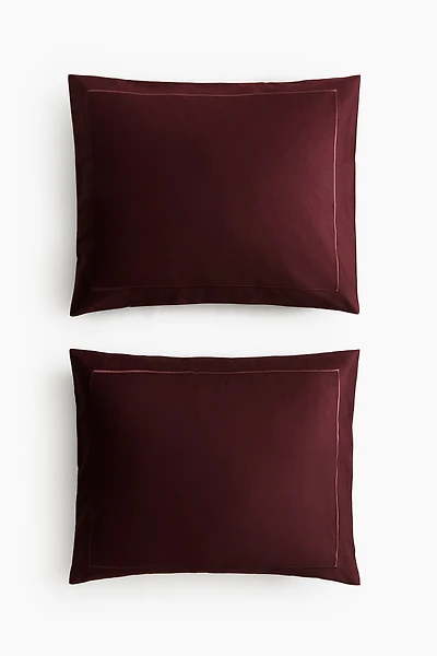 2-Pack Cotton Sateen Pillowcases