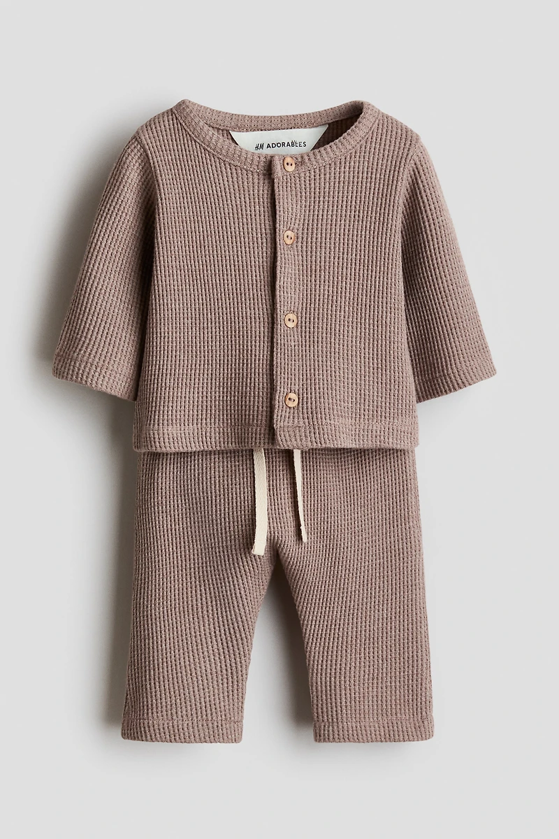 2-Piece Waffled Cotton Set