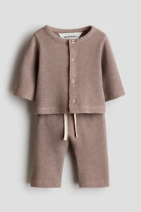 2-Piece Waffled Cotton Set