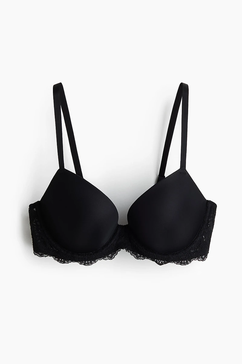 Soutien-gorge pigeonnant en microfibre