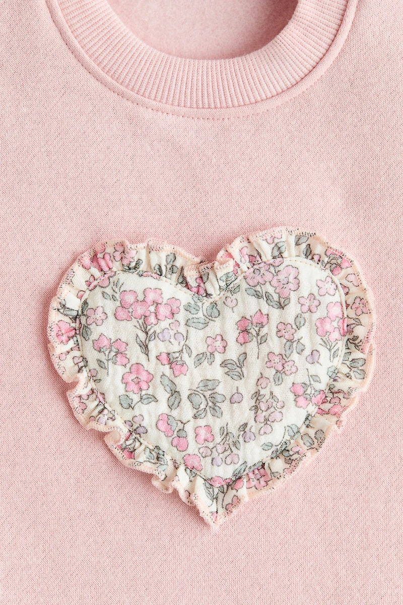 Appliquéd Sweatshirt Dress