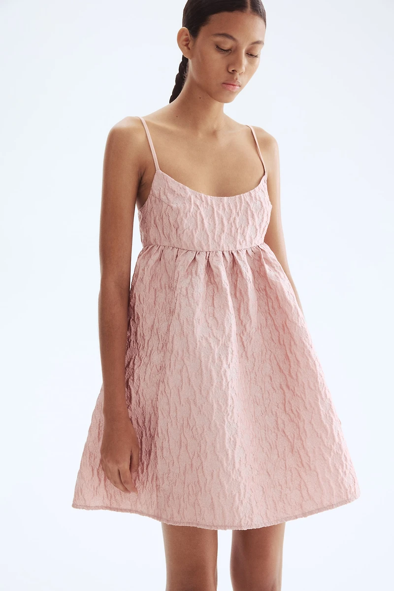 Jacquard-Weave Strappy Dress