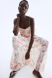 Plissé Strappy Dress