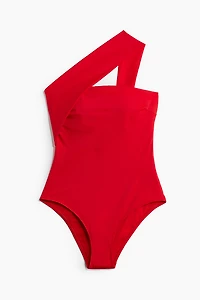 Padded-Cup One-Shoulder Swimsuit