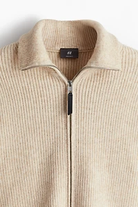 Regular Fit Rib-Knit Cardigan