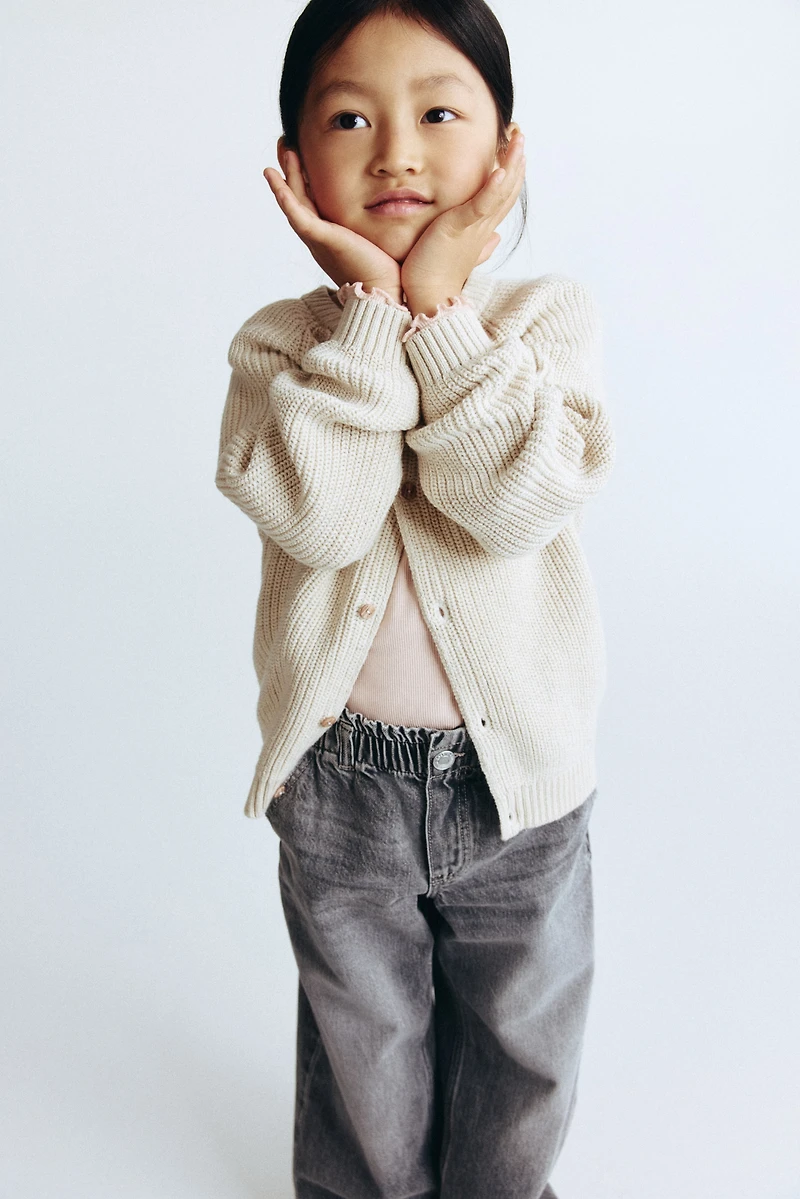 Daisy Wide Leg Paper-Bag Jeans