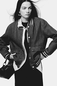 Veste de baseball en denim