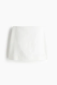 Linen-Blend Mini Skort