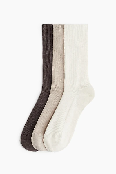 3-pack Ribbed Socks