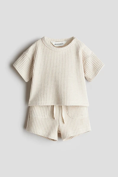 2-Piece Waffled Cotton Set