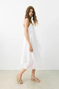 Embroidered Strappy Dress