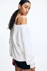 Off-the-Shoulder Sweatshirt