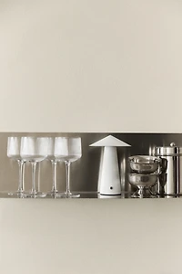 Lot de 4 verres à vin rainurés