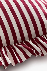 Ruffle-Trimmed Cotton Pillowcase