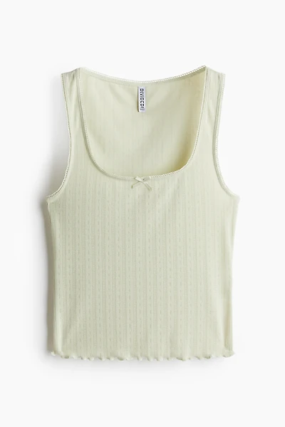 Pointelle Jersey Tank Top