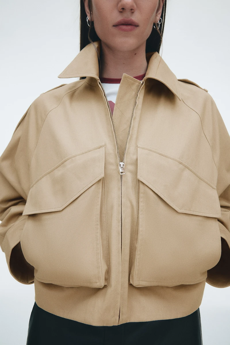 Veste cargo en coton