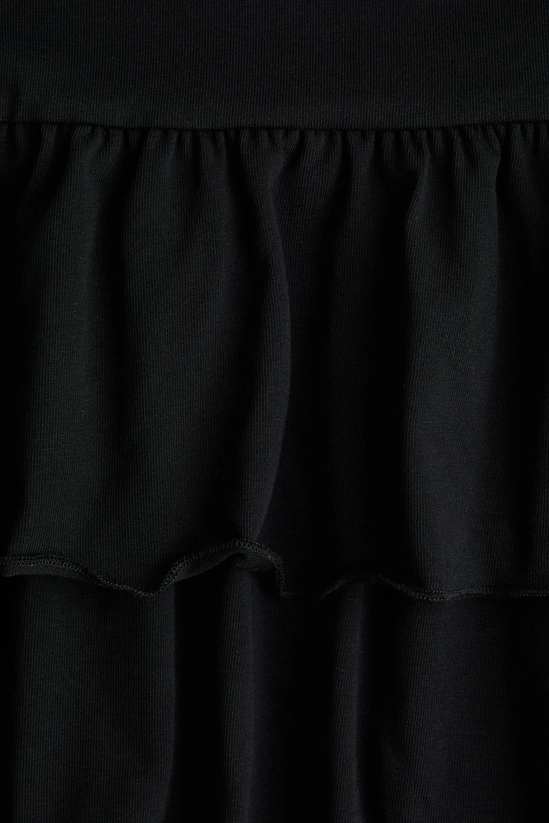 Foldover-Waist Tiered Skirt