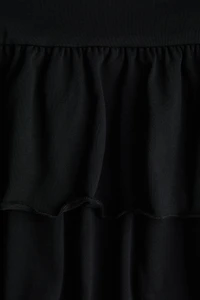 Foldover-Waist Tiered Skirt