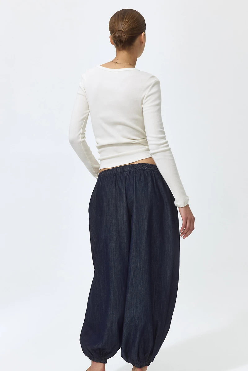 Denim Balloon Pants