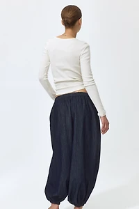 Denim Balloon Pants