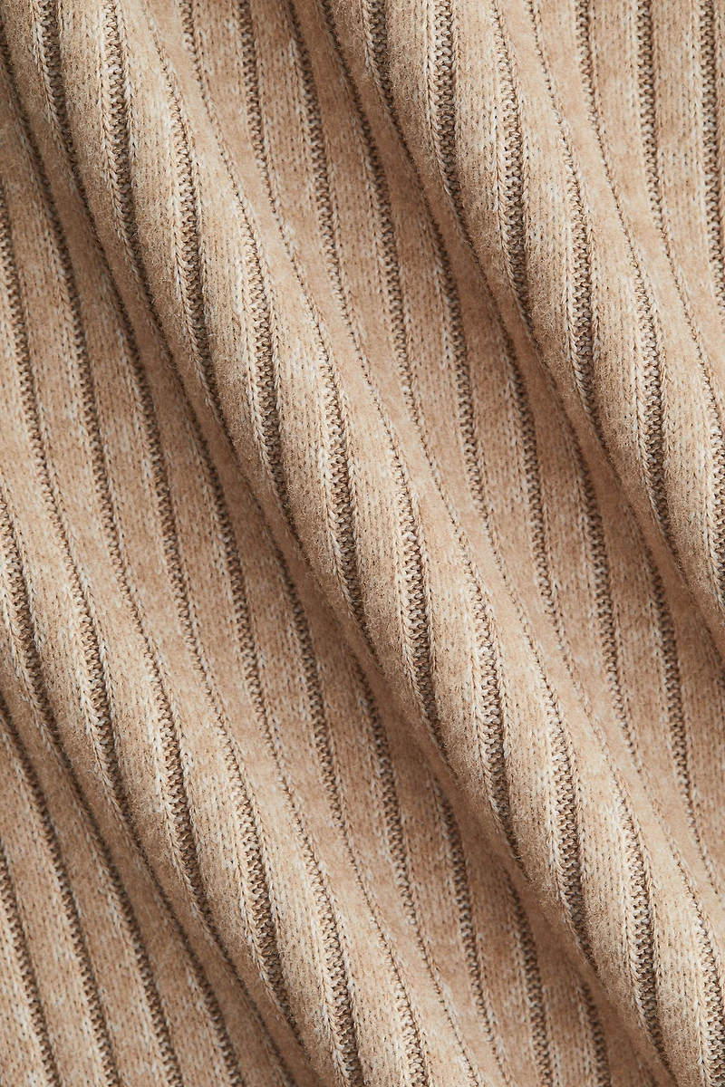 Wide-Leg Rib-Knit Pants