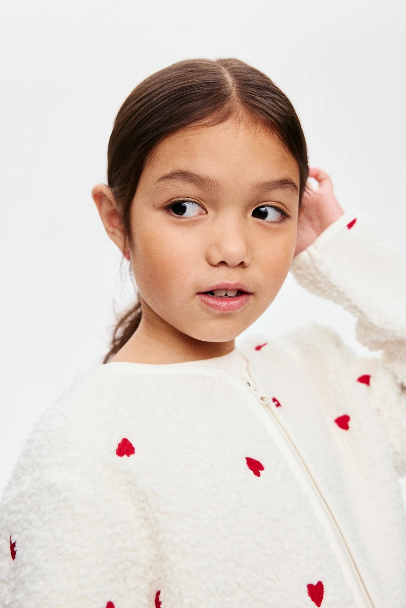 Teddy Fleece Cardigan with Zipper