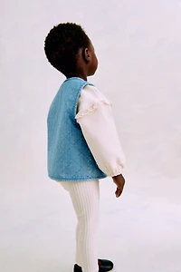 Quilted Denim Vest