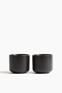 Lot de 2 tasses avec glaçure réactive