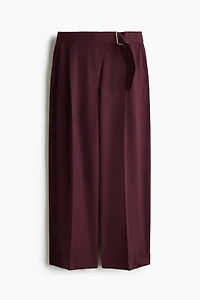 Straight-Leg Pants with Belt