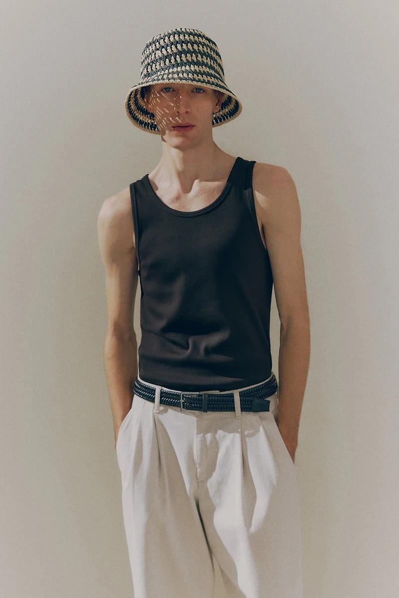 Slim Fit Ribbed Tank Top