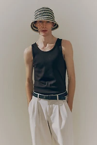 Slim Fit Ribbed Tank Top