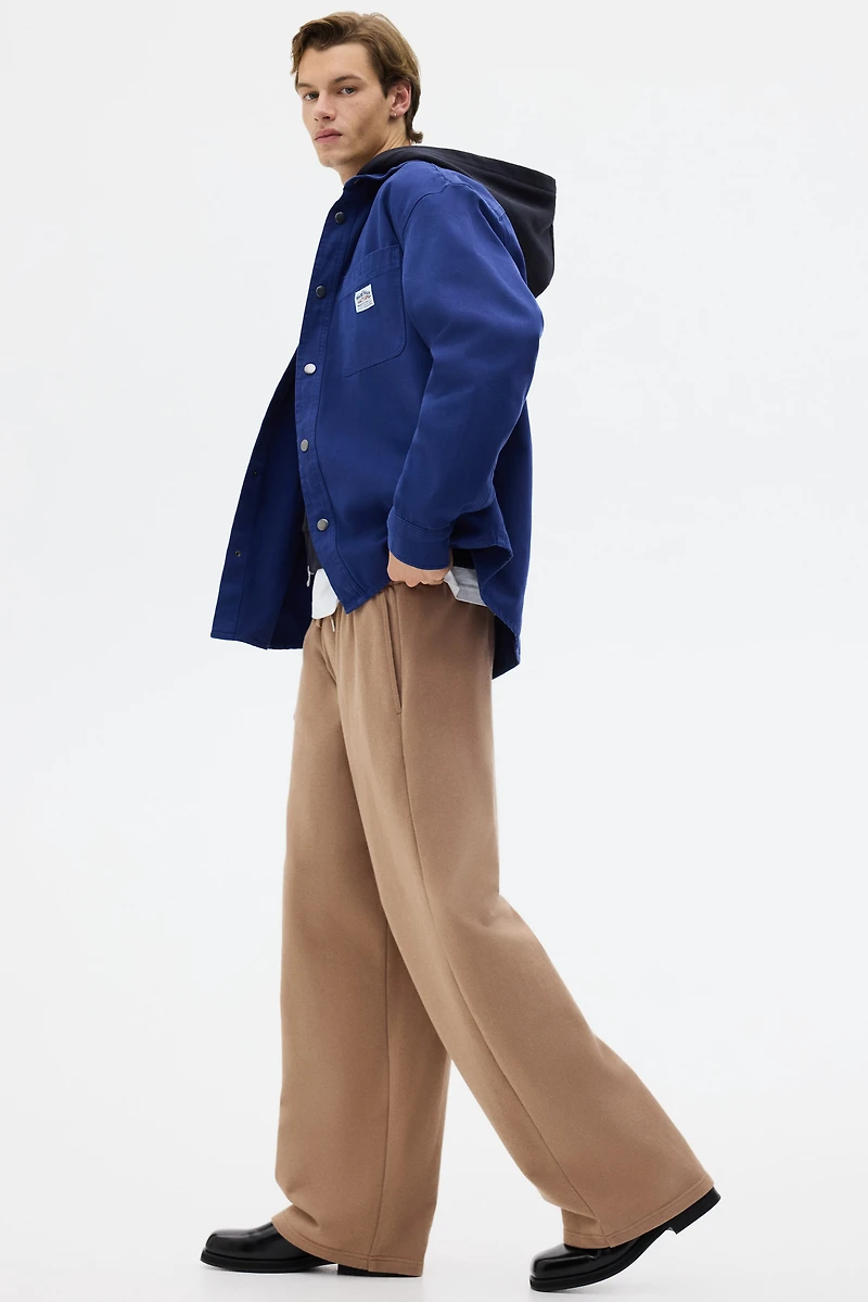 Pantalon de jogging à jambes larges en coton