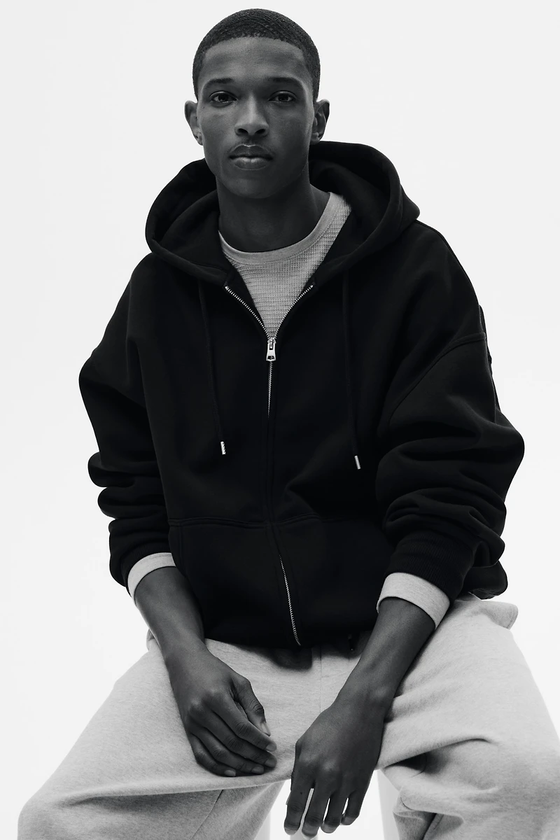 Oversized-Fit Hooded Jacket