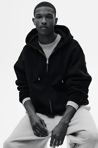 Oversized-Fit Hooded Jacket