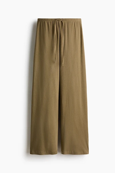Ribbed Drawstring Pants