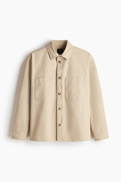 Relaxed-Fit Twill Overshirt