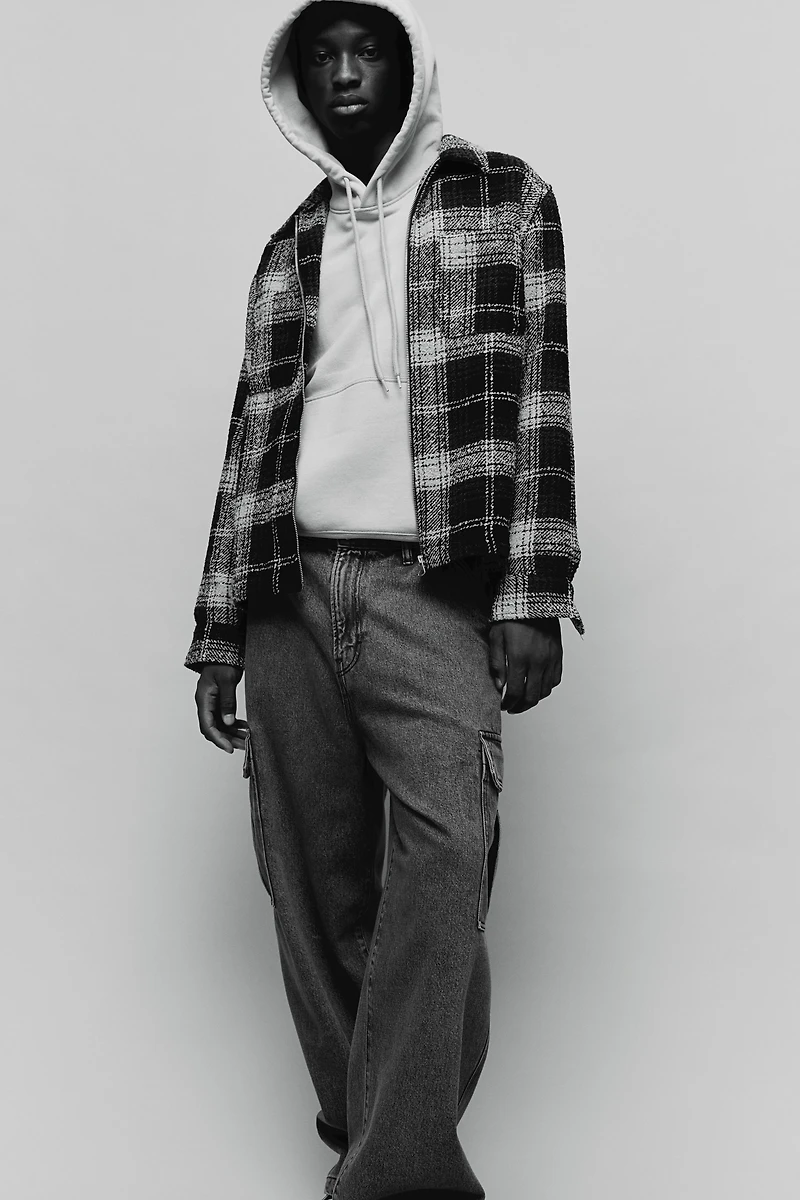 Regular Fit Overshirt with Zipper