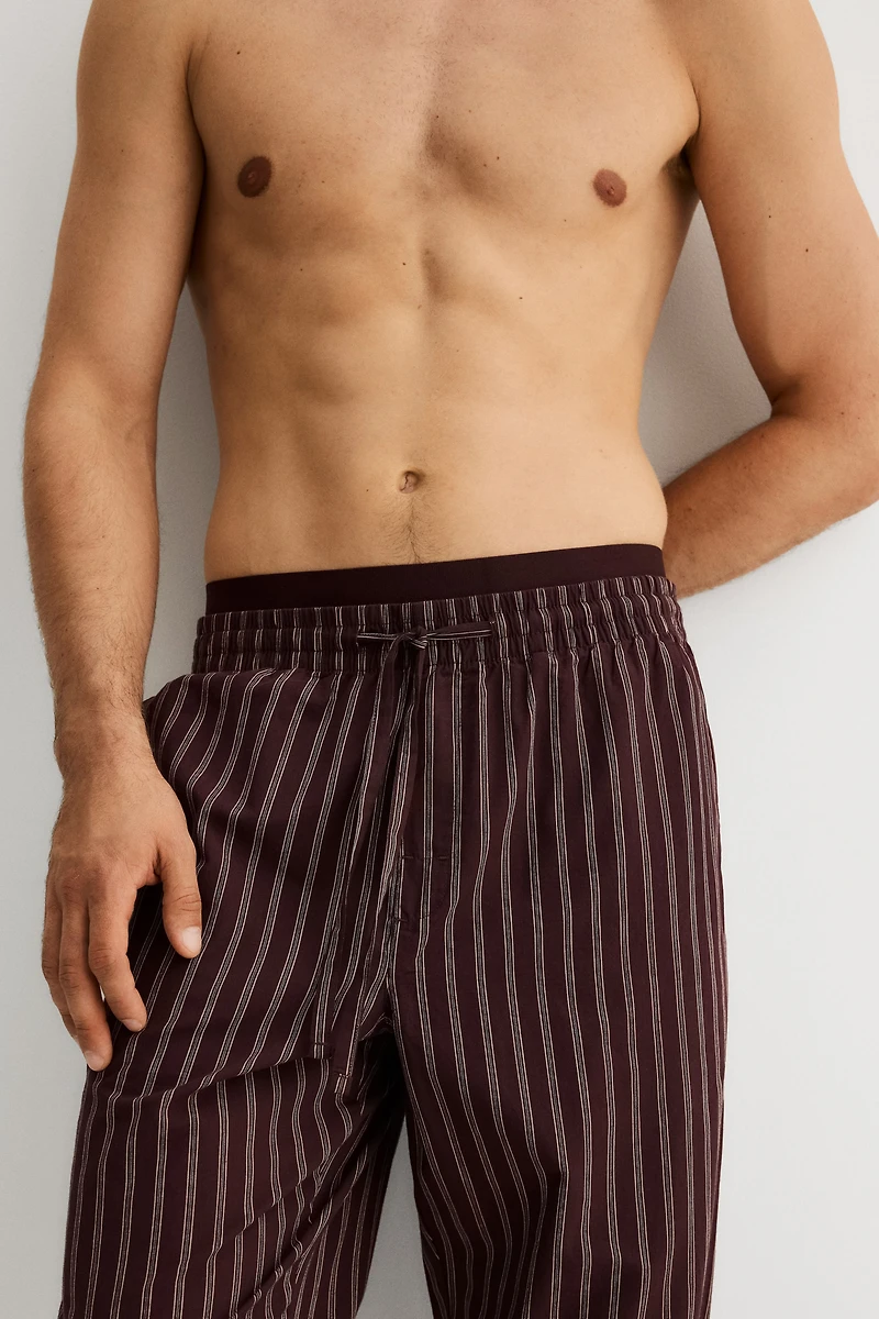 Pantalon décontracté en popeline