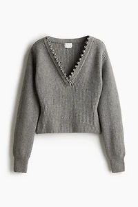 Bead-Detail Sweater